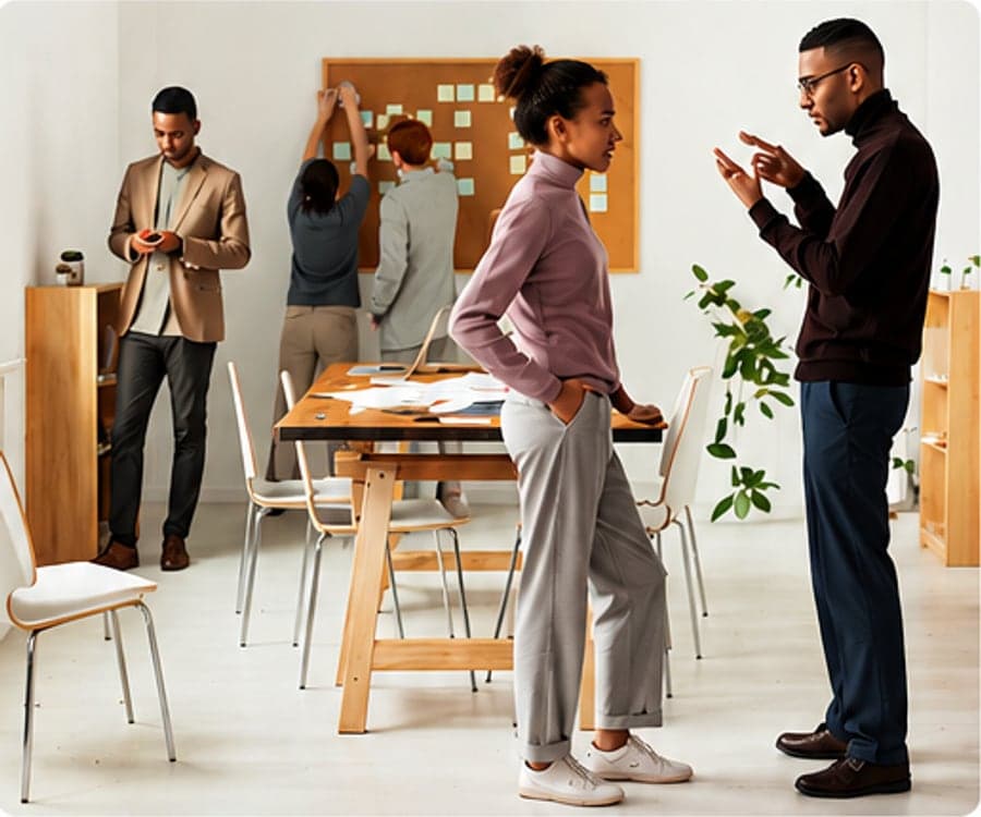 Séance de travail en petit groupe
